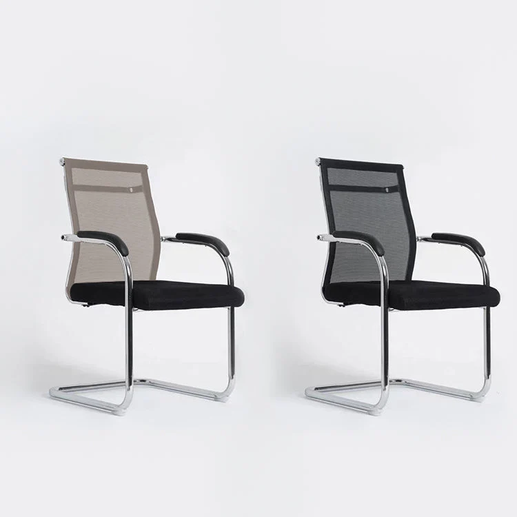 Fauteuil contemporain à bras fixes sans chaise de conférence à roulettes Clearhalo