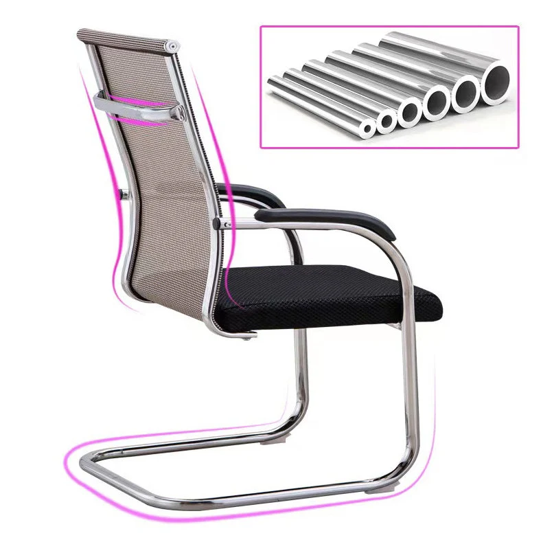 Fauteuil contemporain à bras fixes sans chaise de conférence à roulettes Clearhalo