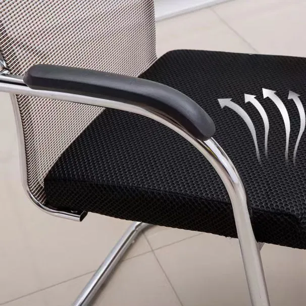 Fauteuil contemporain à bras fixes sans chaise de conférence à roulettes Clearhalo