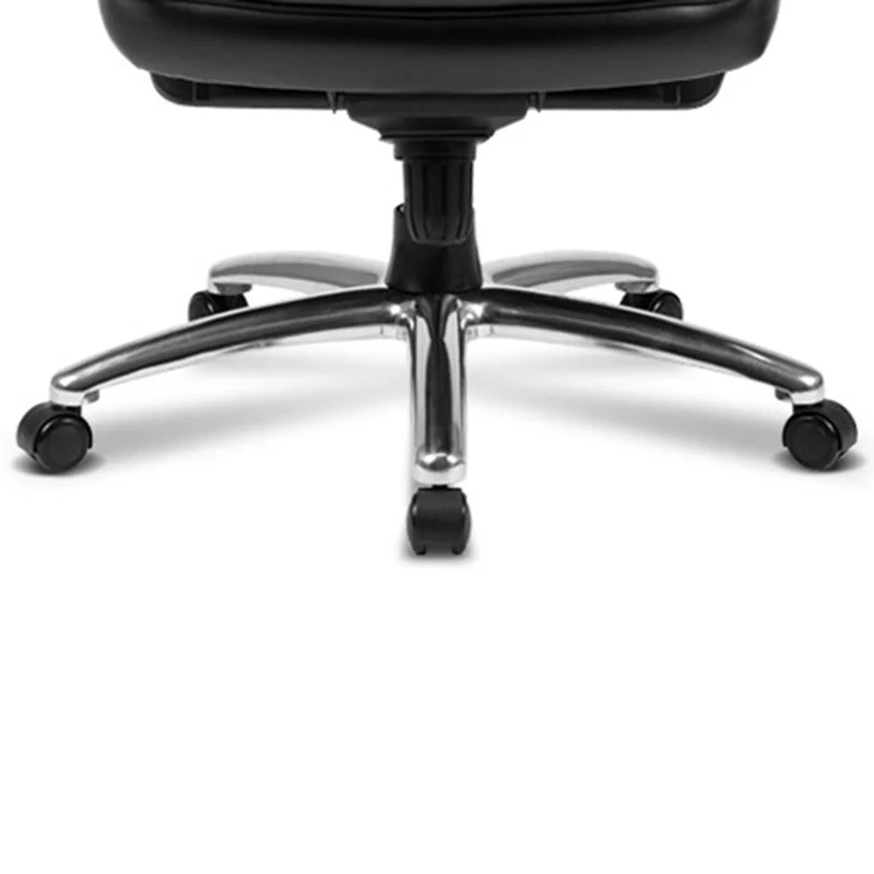 Fauteuil contemporain à bras rembourrés, mécanisme d'inclinaison, chaise de bureau noire Clearhalo