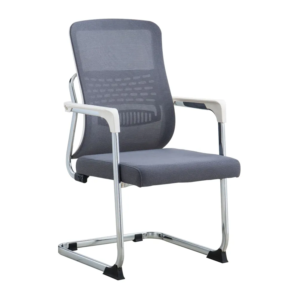 Fauteuil contemporain gris, chaise de bureau rembourrée respirante AirGrid Clearhalo