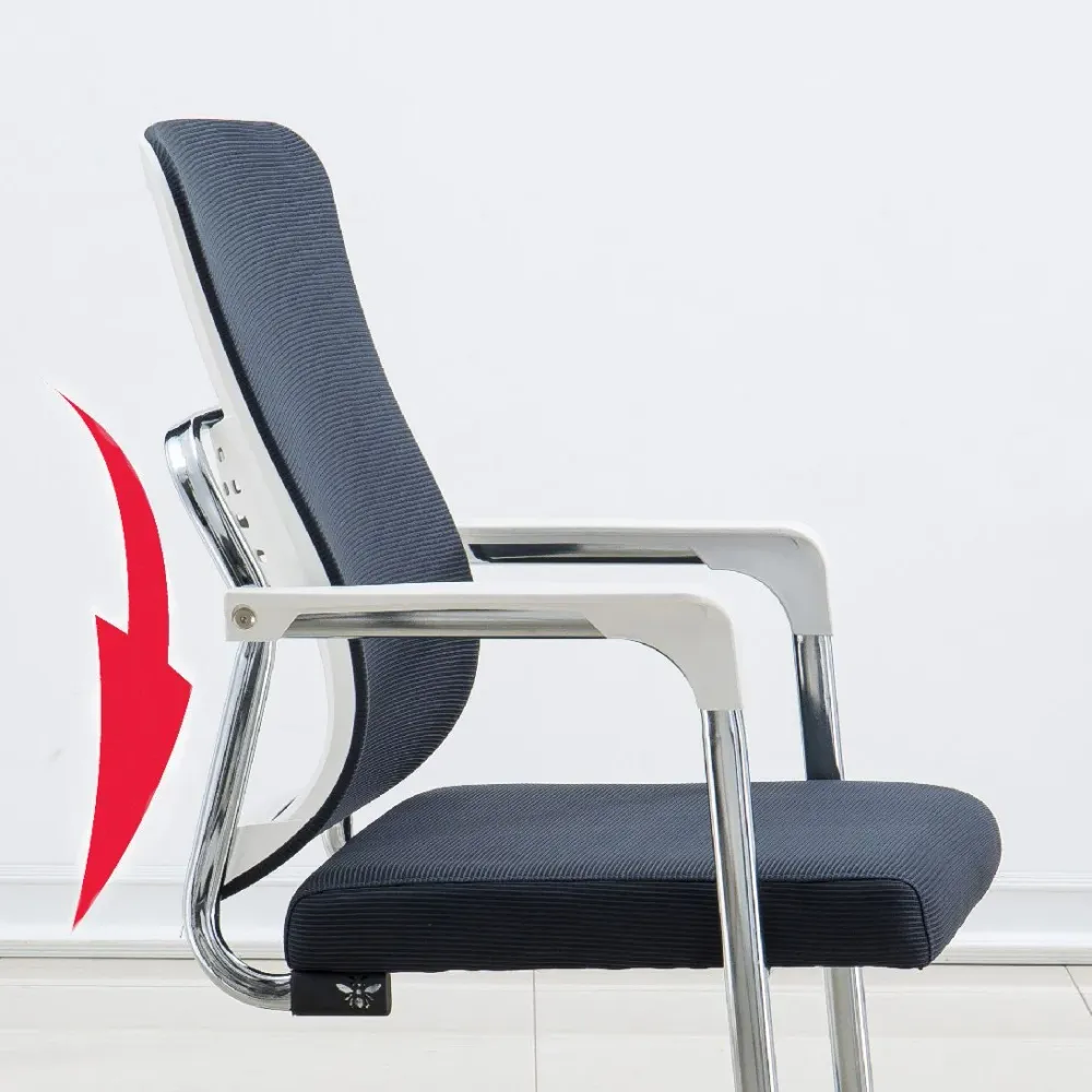 Fauteuil contemporain gris, chaise de bureau rembourrée respirante AirGrid Clearhalo