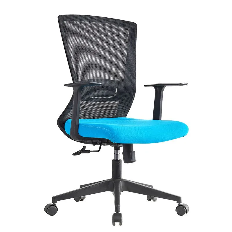 Fauteuil contemporain à hauteur de siège réglable, bras fixes, chaise de bureau en nylon Clearhalo