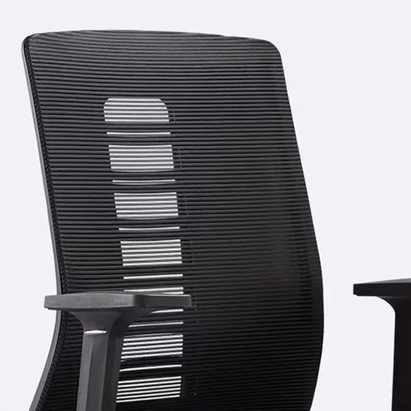 Fauteuil contemporain à hauteur de siège réglable, chaise de bureau à bras fixes Clearhalo