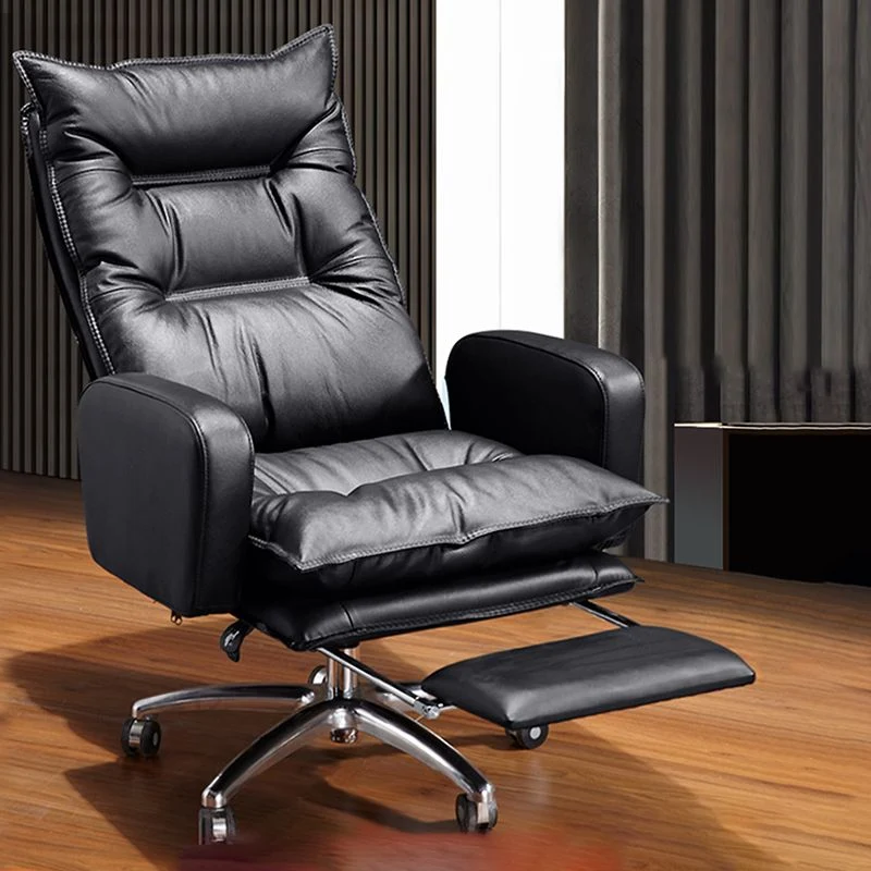 Fauteuil contemporain à mécanisme d'inclinaison, fauteuil pivotant à dossier haut Clearhalo