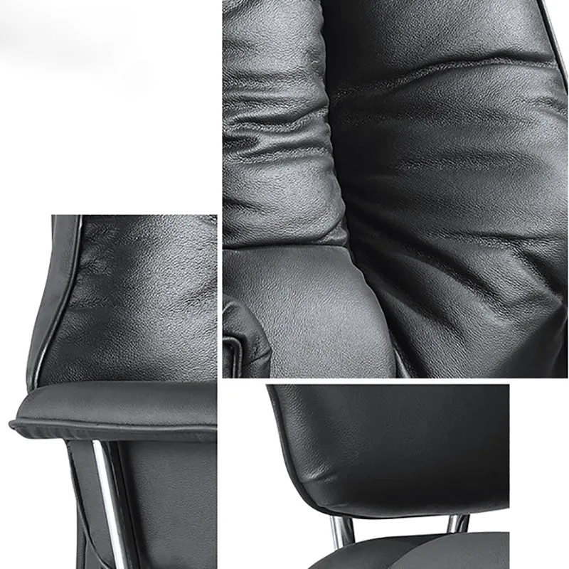 Fauteuil contemporain noir, chaise de bureau à hauteur de siège réglable Clearhalo