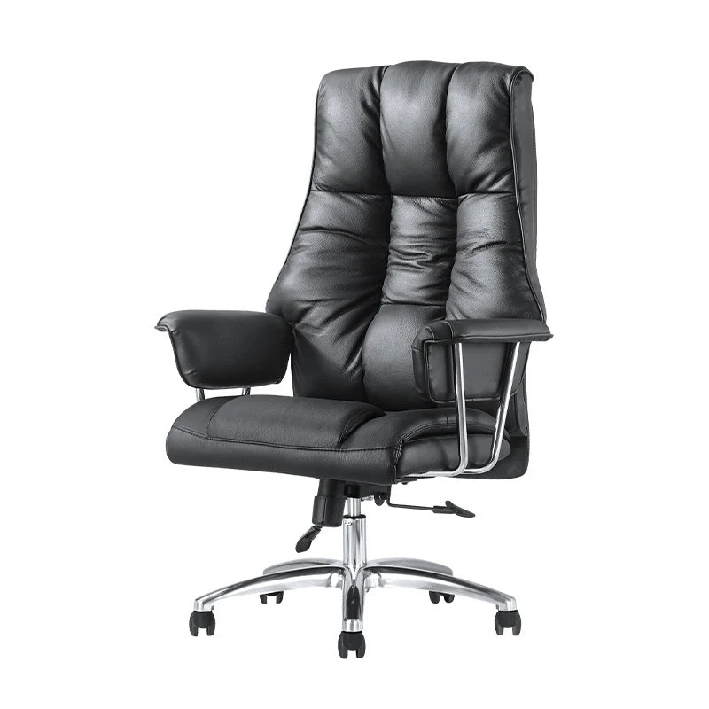 Fauteuil contemporain noir, chaise de bureau à hauteur de siège réglable Clearhalo