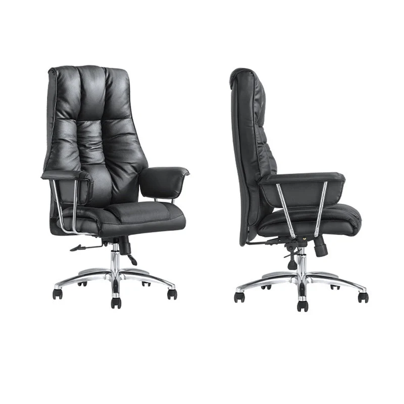 Fauteuil contemporain noir, chaise de bureau à hauteur de siège réglable Clearhalo