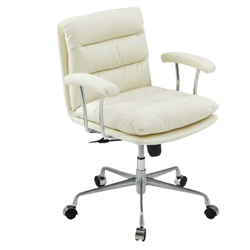 Fauteuil contemporain rembourré, chaise de bureau à hauteur de siège réglable Clearhalo
