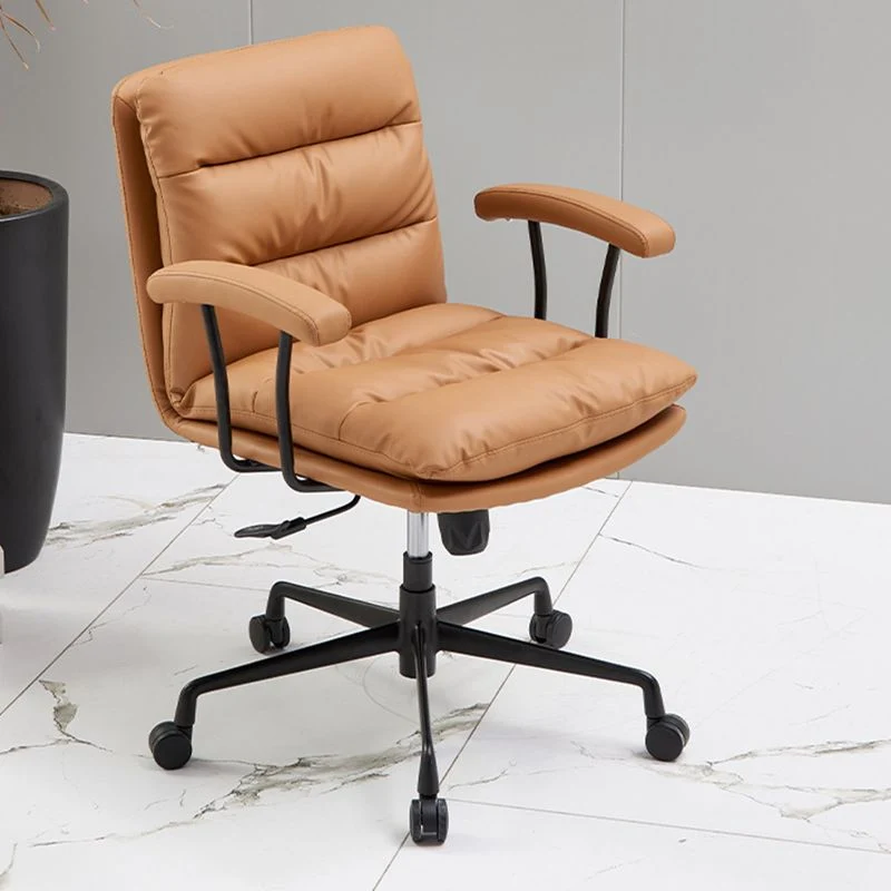 Fauteuil contemporain rembourré, chaise de bureau à hauteur de siège réglable Clearhalo