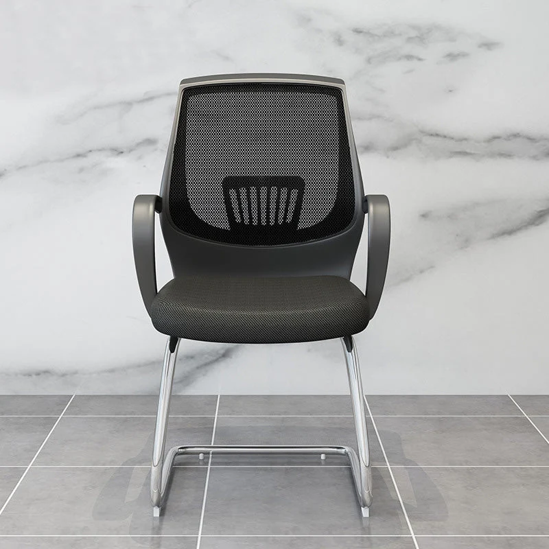 Fauteuil contemporain à soutien lombaire, chaise de bureau à bras fixes Clearhalo