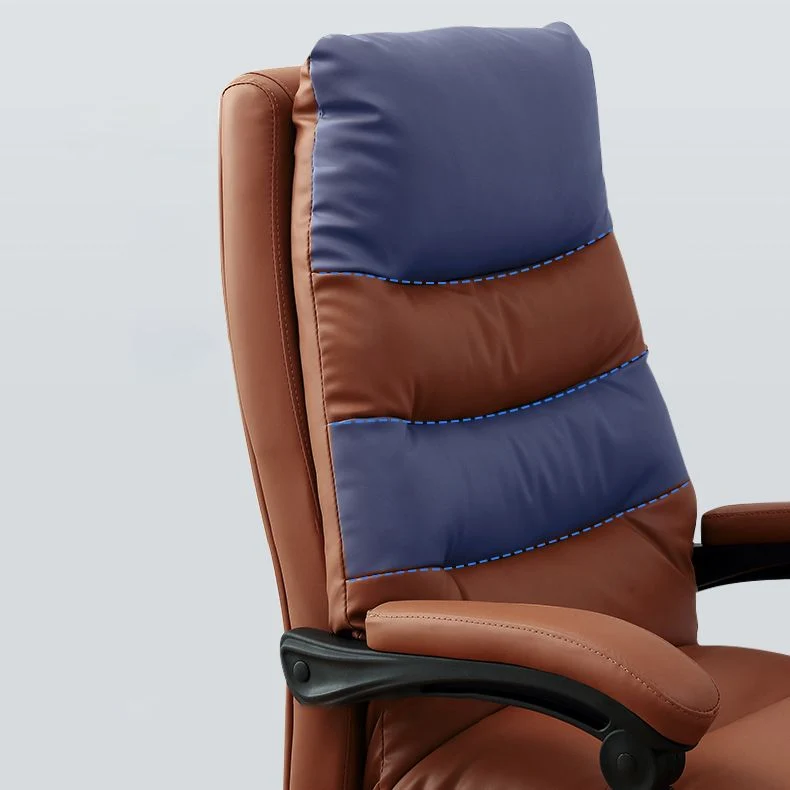 Fauteuil de direction à bras rembourrés réglables, chaise moderne à dossier haut pour gestionnaires Clearhalo