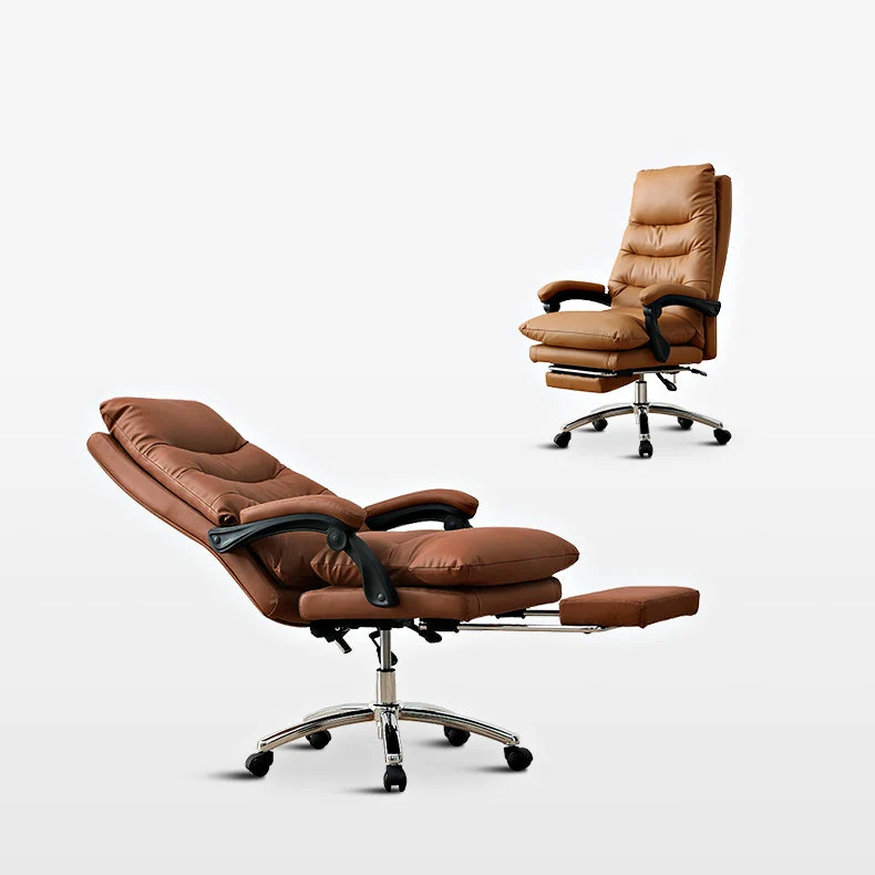 Fauteuil de direction à bras rembourrés réglables, chaise moderne à dossier haut pour gestionnaires Clearhalo