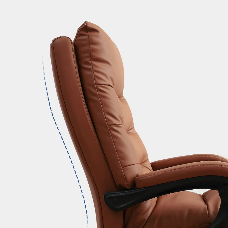 Fauteuil de direction à bras rembourrés réglables, chaise moderne à dossier haut pour gestionnaires Clearhalo