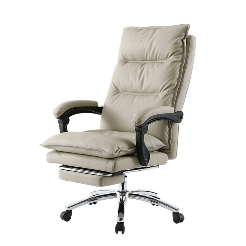 Fauteuil de direction à bras rembourrés réglables, chaise pivotante moderne à dossier haut Clearhalo