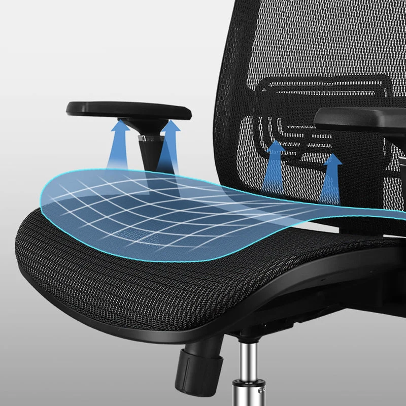 Fauteuil de direction à bras réglables, mécanisme d'inclinaison, hauteur de siège réglable Clearhalo