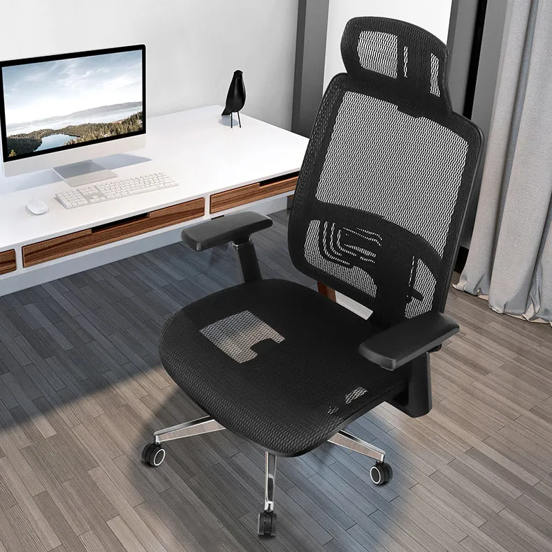 Fauteuil de direction à bras réglables, mécanisme d'inclinaison, hauteur de siège réglable Clearhalo