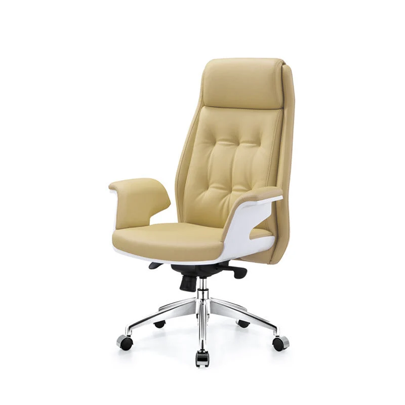 Fauteuil de direction contemporain en cuir capitonné de 27 po de large Clearhalo