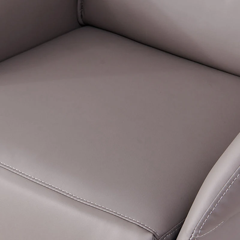 Fauteuil de direction contemporain en cuir gris de 29 po de large Clearhalo