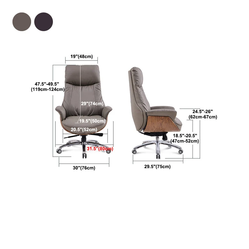 Fauteuil de direction contemporain à dossier haut, roues ergonomiques, mécanisme d'inclinaison Clearhalo