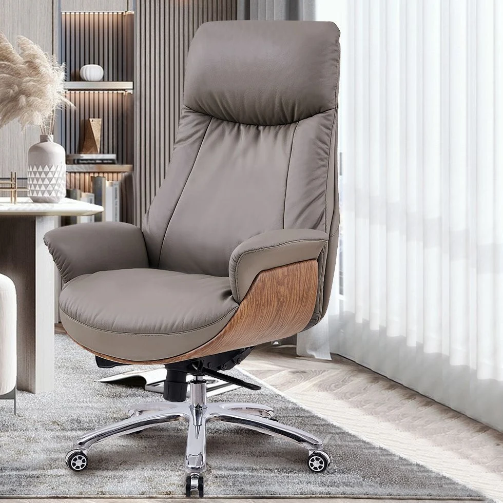 Fauteuil de direction contemporain à dossier haut, roues ergonomiques, mécanisme d'inclinaison Clearhalo