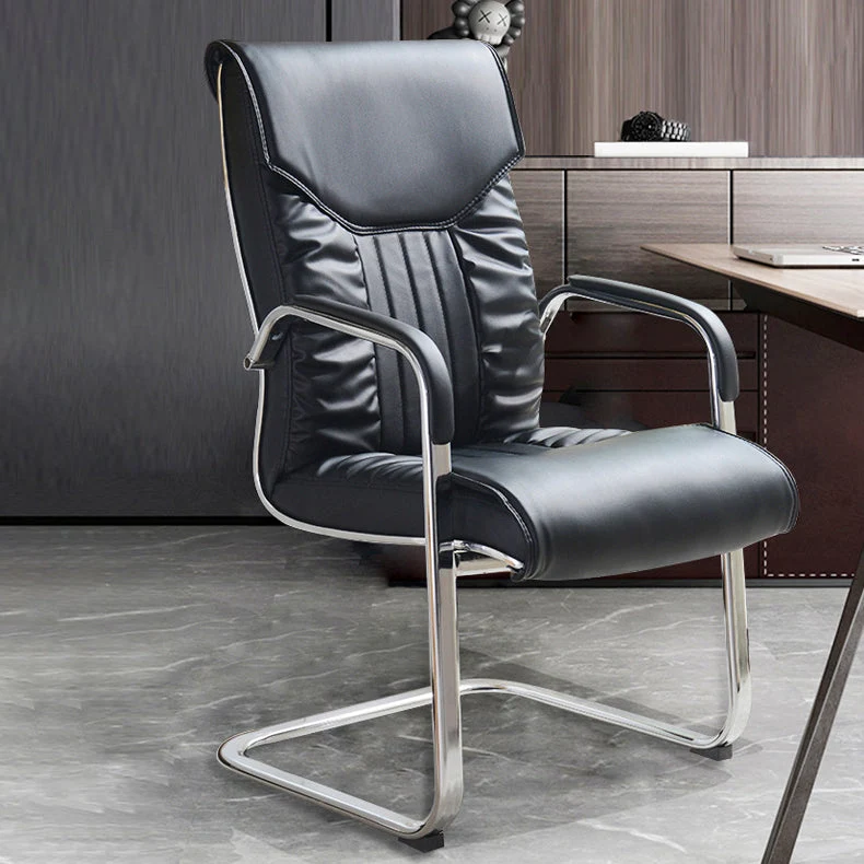 Fauteuil de direction contemporain de 22 po de large, sans roulettes, chaise de direction Clearhalo