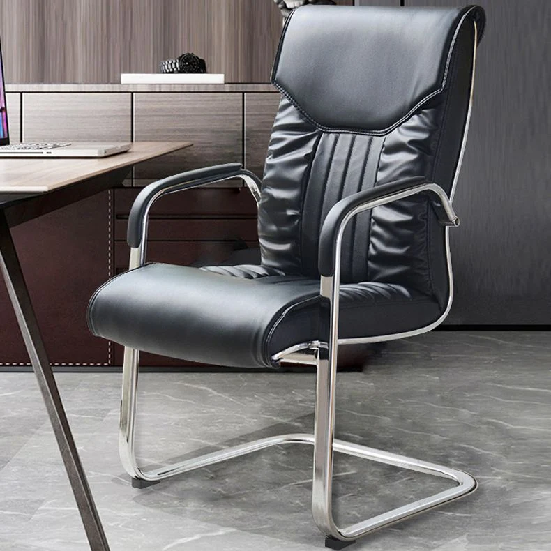 Fauteuil de direction contemporain de 22 po de large, sans roulettes, chaise de direction Clearhalo
