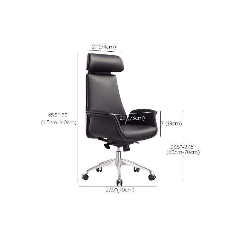 Fauteuil de direction en cuir moderne, chaise de direction noire pour bureau Clearhalo