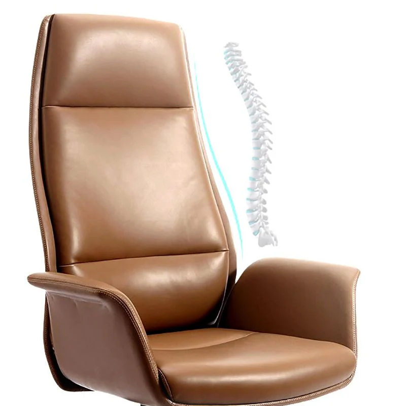 Fauteuil de direction en cuir moderne, chaise ergonomique des gestionnaires pour le bureau Clearhalo