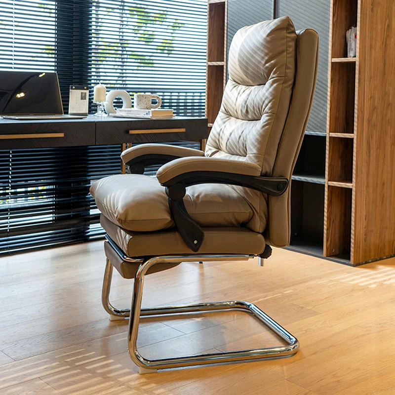 Fauteuil de direction à dossier haut, chaise de bureau moderne avec accoudoirs réglables Clearhalo