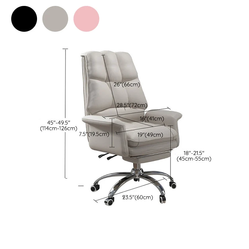 Fauteuil de direction à dossier haut en simili cuir, chaise de bureau ergonomique à domicile Clearhalo