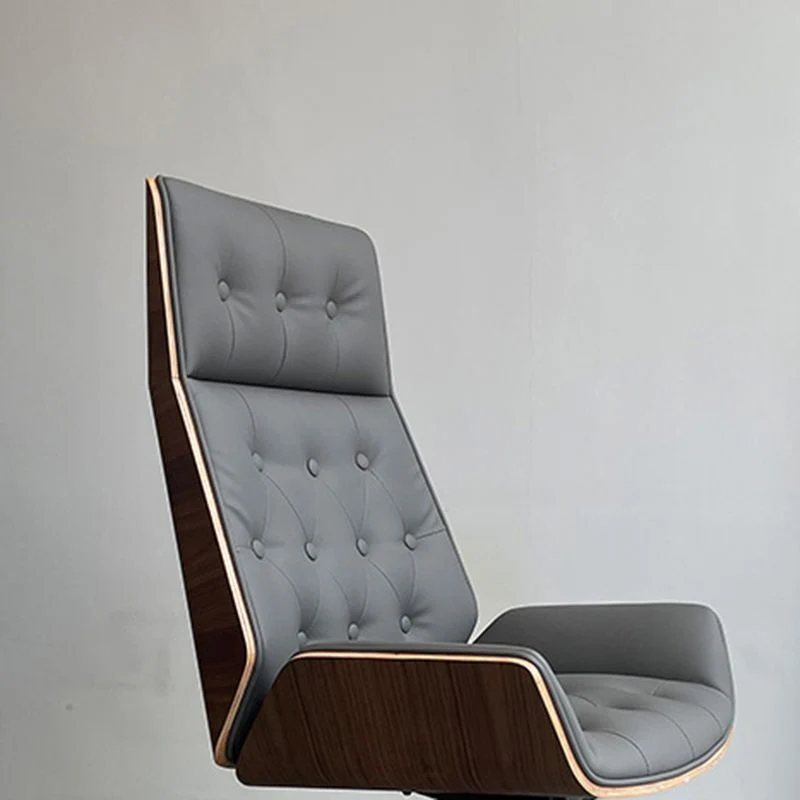 Fauteuil de direction ergonomique en cuir Chaise de bureau moderne à dossier haut Clearhalo