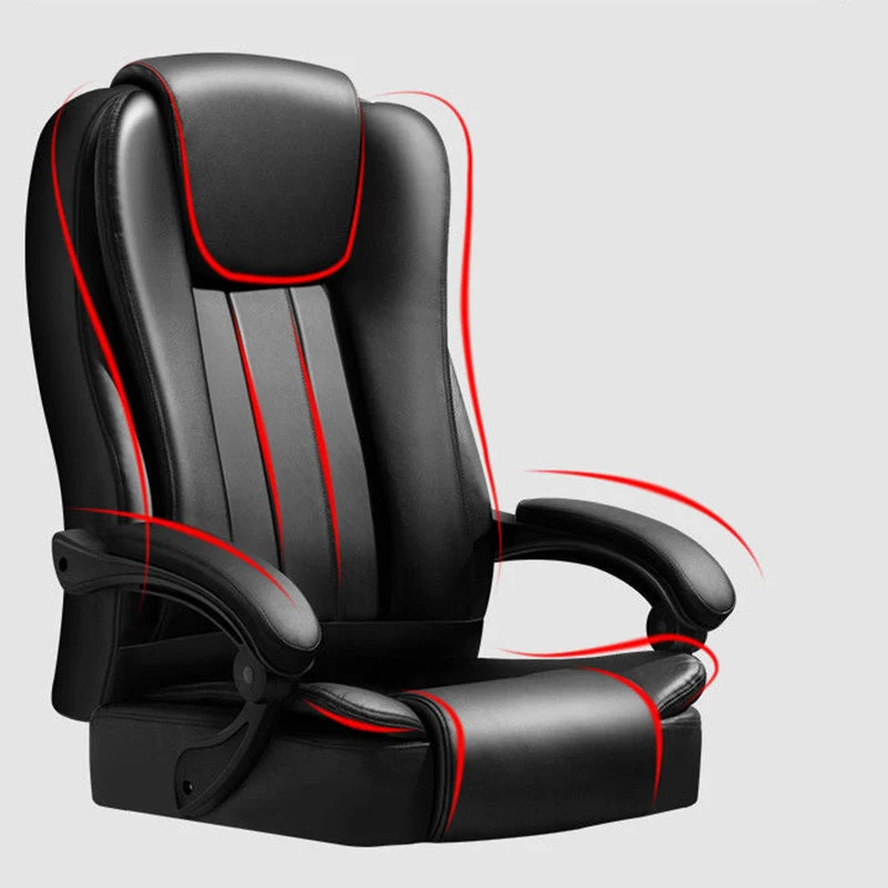 Fauteuil de direction ergonomique moderne, bras réglables, sans roues, chaise de direction Clearhalo