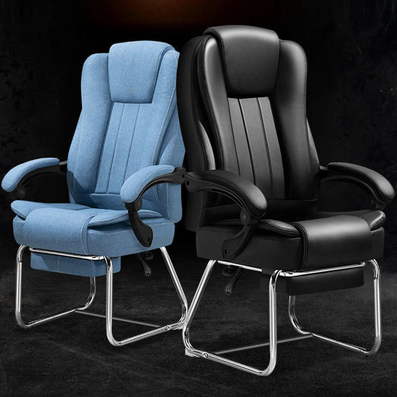 Fauteuil de direction ergonomique moderne, bras réglables, sans roues, chaise de direction Clearhalo