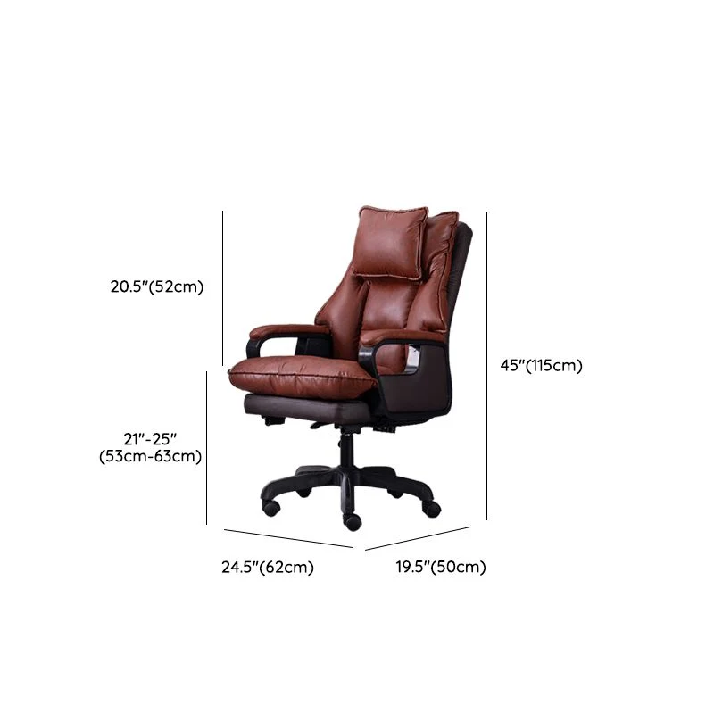 Fauteuil de direction moderne à bras rembourrés, chaise de travail ergonomique pour le bureau Clearhalo