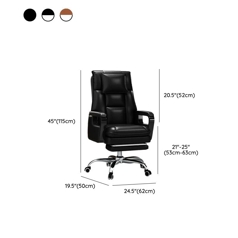 Fauteuil de direction moderne à bras rembourrés, chaise de travail ergonomique pour le bureau Clearhalo