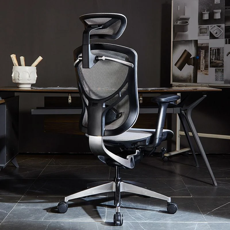 Fauteuil de direction moderne en maille, fauteuil de direction à bras réglables pour le bureau Clearhalo