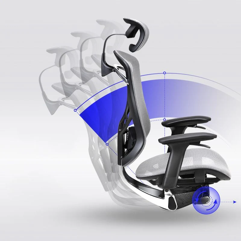 Fauteuil de direction moderne en maille, fauteuil de direction à bras réglables pour le bureau Clearhalo