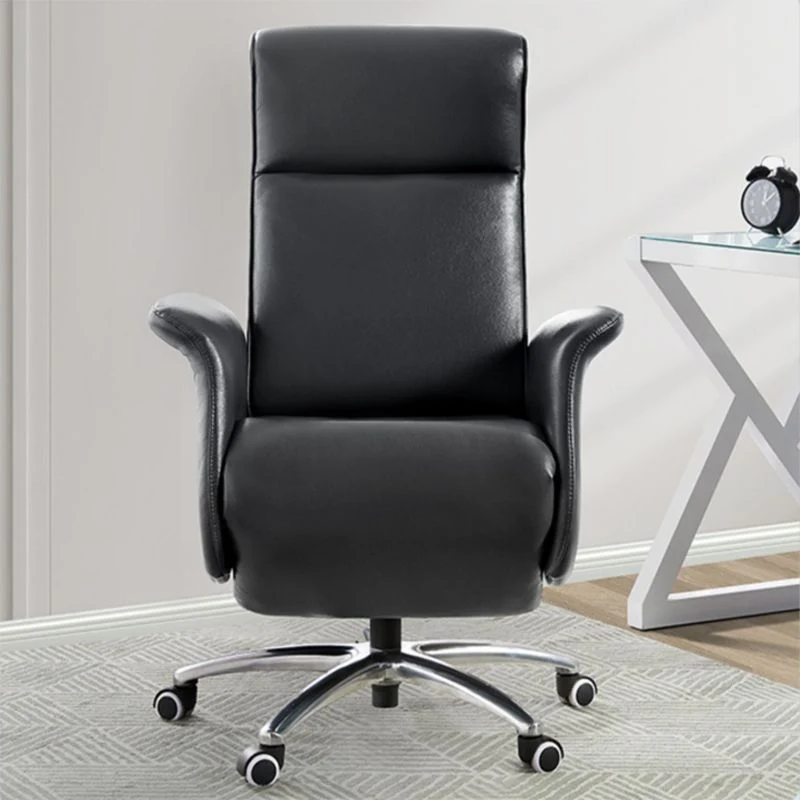 Fauteuil de direction moderne sans accoudoirs, fauteuil de direction en cuir pour bureau Clearhalo