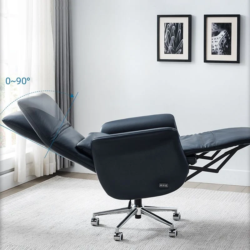 Fauteuil de direction moderne sans accoudoirs, fauteuil de direction en cuir pour bureau Clearhalo