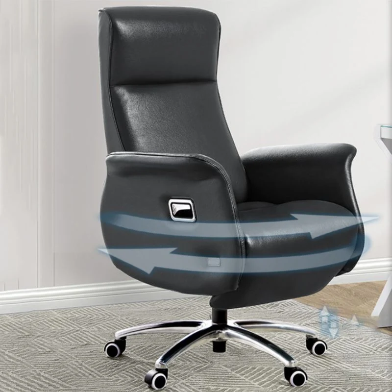 Fauteuil de direction moderne sans accoudoirs, fauteuil de direction en cuir pour bureau Clearhalo