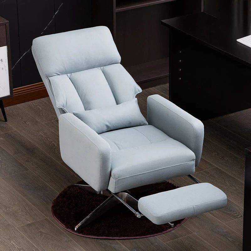 Fauteuil de direction moderne sans bras, repose-pieds inclus, chaise de direction pour le bureau Clearhalo