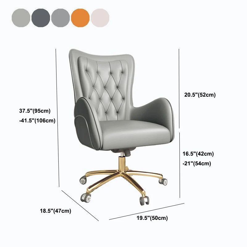 Fauteuil de direction moderne en similicuir et maille, fauteuil de travail rembourré à dossier moyen Clearhalo
