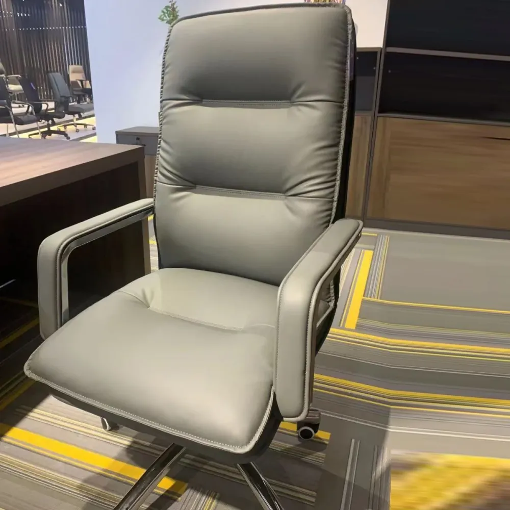 Fauteuil de direction pivotant avec roulettes, fauteuil de direction en simili cuir Clearhalo