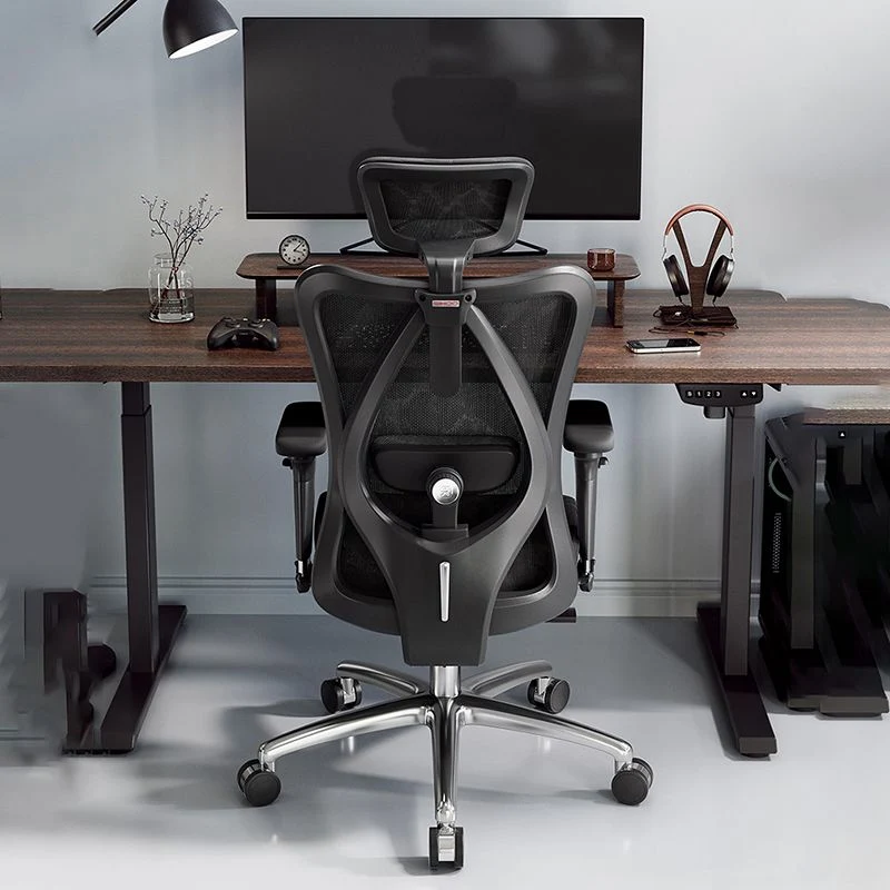 Fauteuil de direction pivotant à bras réglables, moderne, hauteur de siège réglable Clearhalo