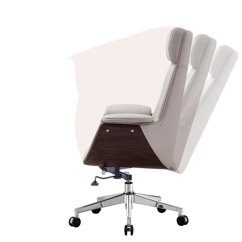 Fauteuil de direction sans accoudoirs à dossier haut, fauteuil de direction en similicuir Clearhalo