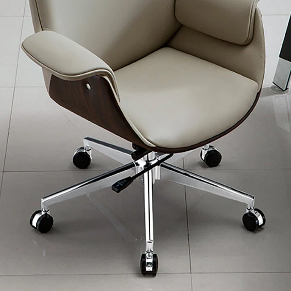 Fauteuil de direction sans accoudoirs à dossier haut, fauteuil de direction en similicuir Clearhalo