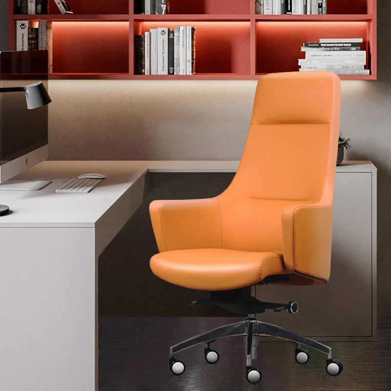 Fauteuil de direction en similicuir, accoudoirs inclus, chaise de direction pour bureau Clearhalo