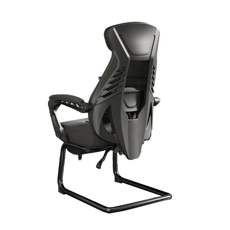 Fauteuil ergonomique moderne sans roues, bureau à bras fixes à dossier haut Clearhalo
