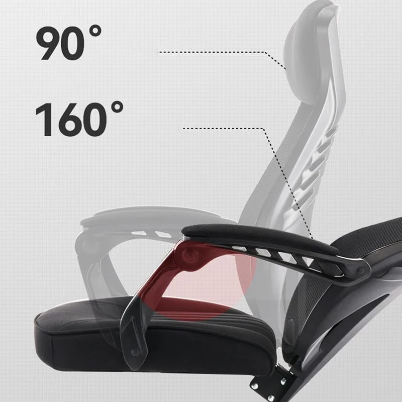 Fauteuil ergonomique moderne sans roues, bureau à bras fixes à dossier haut Clearhalo